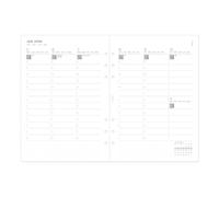 Filofax Recambio de agenda de calendario, tamaño A5, vista semanal con citas, paquete de diario mínimo, vertical, papel blanco, multilingüe: cinco idiomas, 2026 (C68593-26)