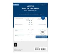 Filofax Recambio de agenda de calendario, tamaño A5, vista semanal con sección de notas, papel blanco, sin rayas, multilingüe: cinco idiomas, 2026 (C68516-26)