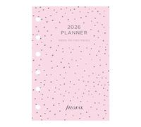 Filofax Recambio de agenda de calendario, tamaño de bolsillo, vista semanal, paquete de diario minimalista de confeti, multilingüe: cinco idiomas, 2026 (C68291-26)