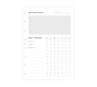 Filofax Recambio de cuaderno recargable A5 Wellness Trackers