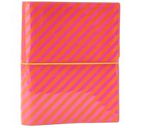 Filofax - Recambio de hojas para agenda (A5 Domino patente organizador de rayas - Naranja/rosa