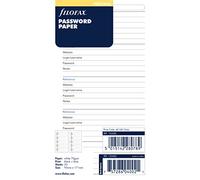 Filofax Recambio de papel para contraseña personal, blanco, 95 x 171 mm