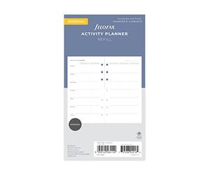 Filofax Recambio para agenda de actividades personal, color blanco
