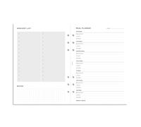 Filofax Recambio para organizador, tamaño A5, paquete de planificador de comidas, papel blanco, 21 x 14 cm, 56 hojas (B132683)