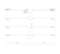 Filofax Semana A5 en dos páginas de mitad de año agosto 22 - julio 23