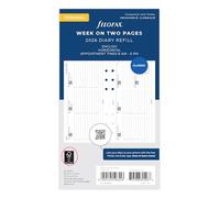 Filofax Semana horizontal personal en dos páginas con citas, agenda inglesa 2026 26-68420