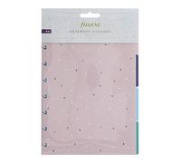 Filofax Separadores de plástico A5 para cuaderno de jardín, multicolor, paquete de 4