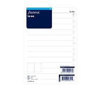 Filofax To Do B342211 - Recambio de hojas para archivador (tamaño A5, 25 hojas para lista de tareas pendientes), color blanco con impresión en negro