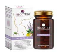 Filogynia Menocalm | Armonía Hormonal y Alivio de Sofocos en la Menopausia | Cápsulas Veganas con Onagra, Salvia y Vitamina B6 | Balance Femenino | Fabricado en España | 30 Caps