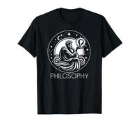 Filosofía Camiseta gráfica económica, Hombre, Negro, XL