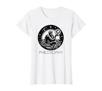 Filosofía Camiseta gráfica económica, Mujer, Blanco, S