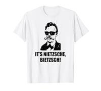 Filosofía de Friedrich Nietzsche Filosofía Alemán Camiseta, Hombre, Blanco, XXL