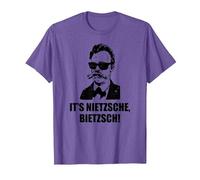 Filosofía de Friedrich Nietzsche Filosofía Alemán Camiseta, Hombre, Morado Jaspeado, XXL