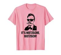 Filosofía de Friedrich Nietzsche Filosofía Alemán Camiseta, Hombre, Rosado, XL