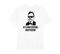 Filosofía de Friedrich Nietzsche Filosofía Alemán Camiseta, Hombre Tallas Grandes, Blanco, 2X Alto