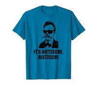 Filosofía de Friedrich Nietzsche Filosofía Alemán Camiseta, Hombre, Zafiro, 3XL