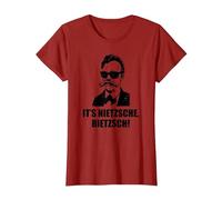 Filosofía de Friedrich Nietzsche Filosofía Alemán Camiseta, Mujer, Arándano, XS