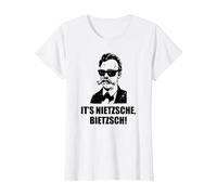 Filosofía de Friedrich Nietzsche Filosofía Alemán Camiseta, Mujer, Blanco, XS