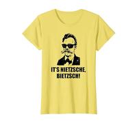 Filosofía de Friedrich Nietzsche Filosofía Alemán Camiseta, Mujer, Limón, XS