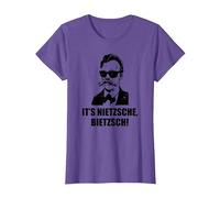 Filosofía de Friedrich Nietzsche Filosofía Alemán Camiseta, Mujer, Morado Jaspeado, XL