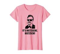 Filosofía de Friedrich Nietzsche Filosofía Alemán Camiseta, Mujer, Rosado, XS