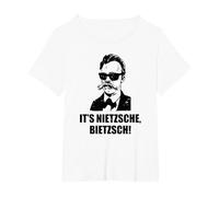 Filosofía de Friedrich Nietzsche Filosofía Alemán Camiseta, Mujer Tallas Grandes, Blanco, 4XL Grande