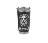 Filosofía divertida Aristóteles Filósofo Estatua Retrato Vaso térmico de acero inoxidable de doble pared