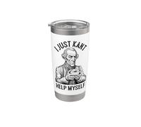 Filosofía divertida Immanuel Kant Ayudarme a mí mismo Filósofo Donut Vaso térmico de acero inoxidable de doble pared