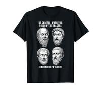 Filosofía Divertida Sócrates Aurelio Aristóteles Platón Misas Camiseta gráfica económica