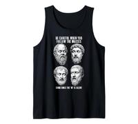 Filosofía Divertida Sócrates Aurelio Aristóteles Platón Misas Camiseta sin Mangas