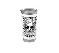 Filosofía estoica divertida Epicteto Estoicismo Eudaimonia Tour Vaso térmico de acero inoxidable de doble pared
