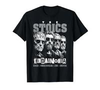 Filosofía estoica Divertida Estoicos Estoicismo Banda Filósofo Camiseta gráfica económica, Hombre, Negro, M