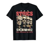 Filosofía estoica Divertida Estoicos Estoicismo Banda Filósofo Camiseta gráfica económica, Hombre, Negro, L