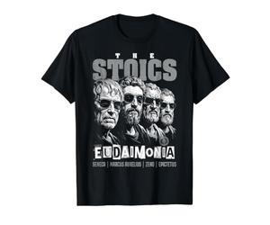 Filosofía estoica Divertida Estoicos Estoicismo Banda Filósofo Camiseta gráfica económica, Hombre, Negro, L