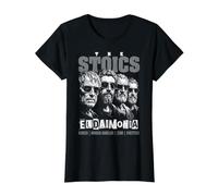 Filosofía estoica Divertida Estoicos Estoicismo Banda Filósofo Camiseta gráfica económica, Mujer, Negro, S