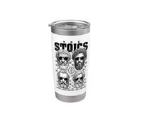 Filosofía estoica divertida Estoicos Estoicismo Banda Filósofos Vaso térmico de acero inoxidable de doble pared