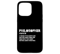 Filósofo Definición Nihilismo Estoicismo Filosofía Carcasa para iPhone 15 Pro Max