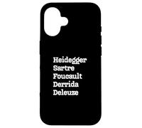 Filósofos: Heidegger Sartre Foucault Derrida Deleuze Carcasa para iPhone 16