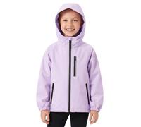 FILOWA Chaqueta Impermeable Niña Ligera Abrigo de Lluvia, 9-10 años, Morado