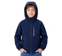 FILOWA Chaqueta Impermeable Niños Reflectante Chubasquero, 11-12 años, Azul