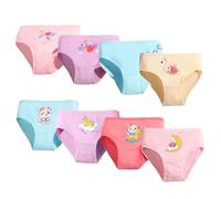 FILOWA Culotte Niña Bragas de Algodón Niñas Paquete de 8 Braguitas Flamenco Mapache Estampado Slips Elásticos Calzoncillos Colorido Cómodas Boxers con Animales Dibujos Ropa Interior para 2-4 Años