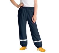 FILOWA Impermeable Pantalón Niños Pantalones de Lluvia Ligeros Transpirables Pantalon de Agua con Tiras Reflectantes sin Forro Peto de Lluvia Exterior Ciclismo Escuela para Infantil 3-4 años, Azul
