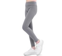 FILOWA Leggings Niña Algodón Elásticos Pantalones Cintura Alta Largo Legging Stretch Yoga Pantalón Multicolor Casual Deportivos Trousers Primavera Otoño Ropa para Niños 7-8 Años, Gris