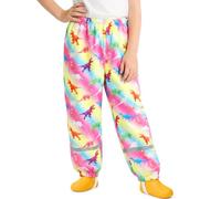 FILOWA Pantalones Impermeable Niñas Pantalon de Lluvia Rosa Dinosaurio Ligeros Transpirables Pantalón Barro con Tiras Reflectantes sin Forro Fino Peto de Lluvia Ciclismo Escuela para Infantil 5-6 años