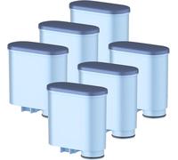 Filswa Filtro de agua compatible con cafeteras automáticas Philips Aqua Clean, repuesto para Philips 3100, 4000, 5000, Saeco, LatteGo, Gaggia - CA6707, CA6903 - Filtro de cal y agua (6 unidades)