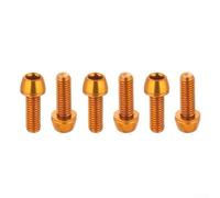 Filteilect 6 pernos de freno de disco de acero inoxidable M6 x 18 mm para bicicleta de montaña y carretera para bicicleta, compatibles con Campagnolo, rojo/verde/naranja (naranja)