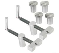 Filteilect Abrazadera de banco de carpintería para entusiastas del bricolaje, para una fijación duradera de mesa con mecanismo de ajuste rápido, compatible con agujeros de 34 mm, hecha de aleación de