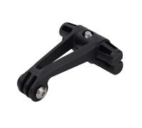 Filteilect Bloqueo de asiento de cámara para ciclismo, soporte de riel de sillín para estabilizador, compatible con cámaras Go Pro Series/Yi/Action, paso de 45 mm, plástico negro