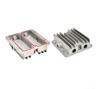 Filteilect Cabeza de cilindro del compresor de aire para compresor de pistón 550-750W G1/2 pulgadas rosca de aluminio fundido cubierta de refrigeración pieza de repuesto compatible con modelos