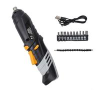 Filteilect Destornillador eléctrico recargable de batería de iones de litio de 3,6 V 1300 mAh con carga USB, luz de trabajo, interruptor F/R, para proyectos domésticos de bricolaje